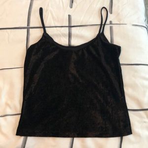 Black Velvet Tank Top